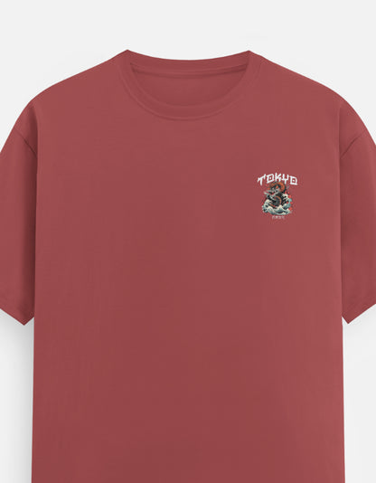 Men's Round Neck Printed T-shirt- Tokyo