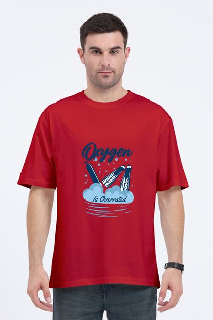 Men Swimming Oversized Classic T Shirt  - Overrated