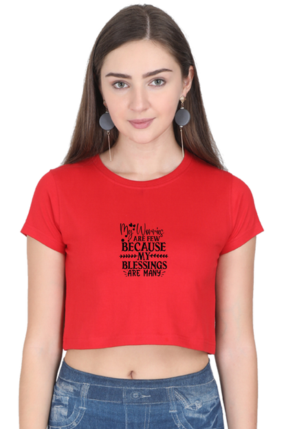 Women Motivational Crop Top - Blessings