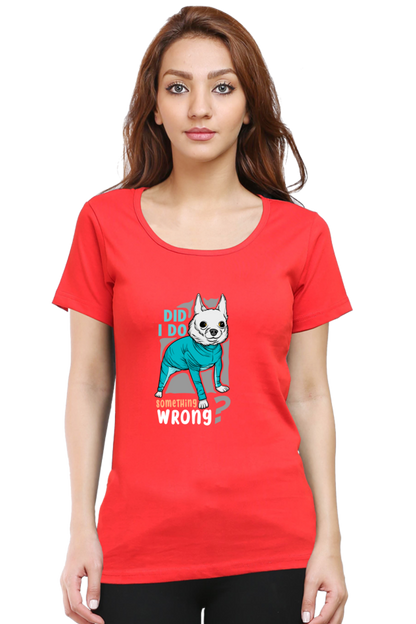 Women’s Round Neck Printed Funny & Queen SVG T-Shirts -  wrong