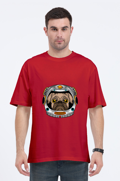 Men Animal's & Monster's  Oversized Classic T Shirt  -  helmet dog