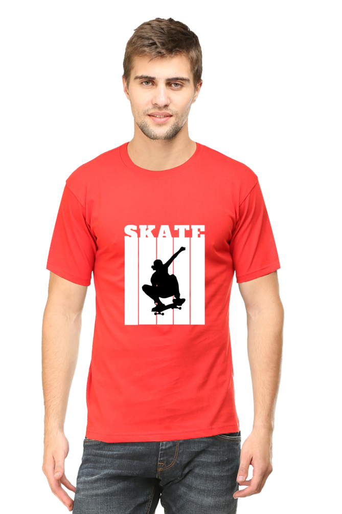Skateboarding Unisex Cotton Round Neck T-shirt