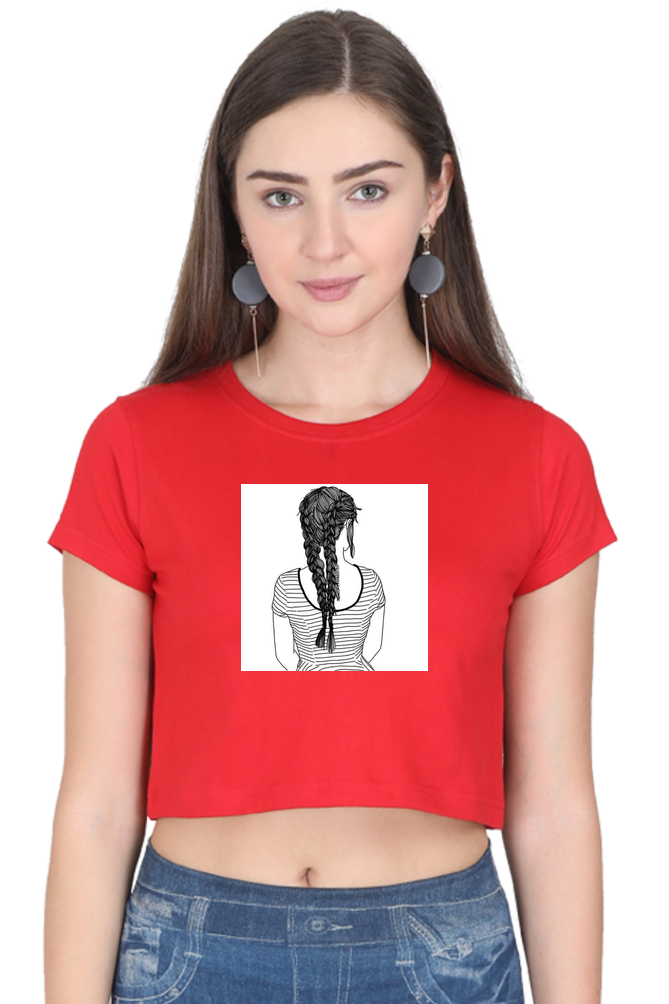 Women's Crop Top - girl with brads