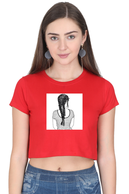 Women's Crop Top - girl with brads