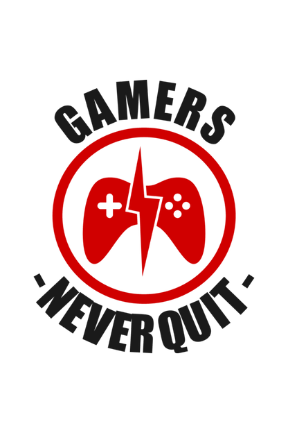Men’s  Gamer Full Sleeve - T Shirt - Never Quit