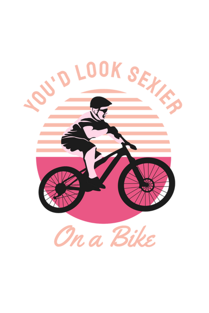 Women’s Round Neck Printed Rider T-Shirts -  on bike