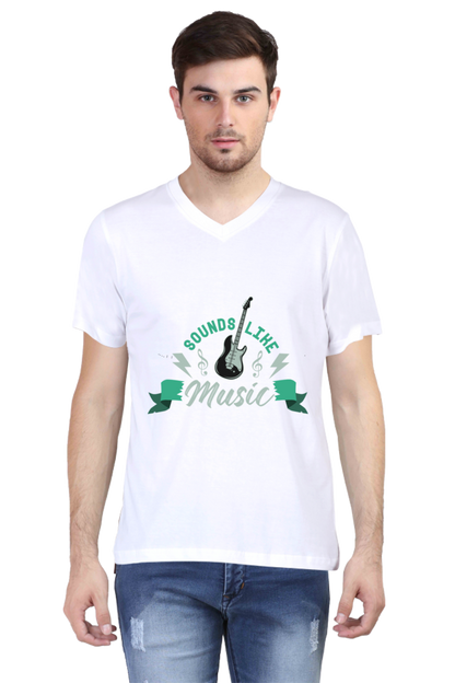 Men's V Neck T-Shirt - Sounds Like Music