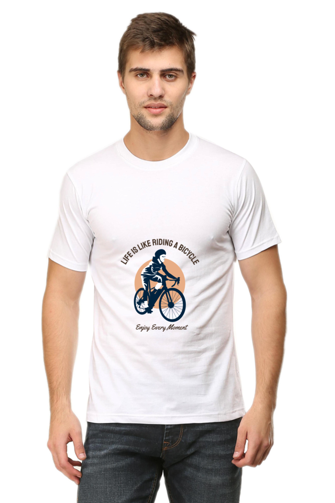 Men's Rider Cotton Round Neck T-Shirt - life