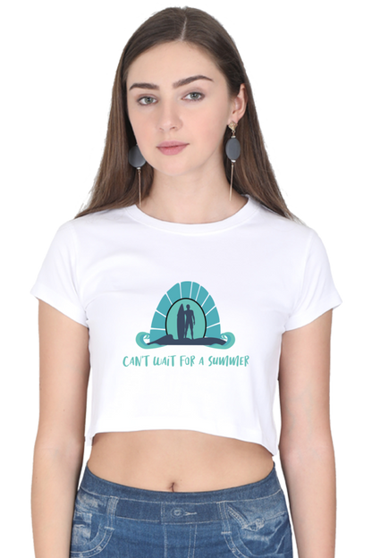 Women's Summer Crop Top - Can't Wait