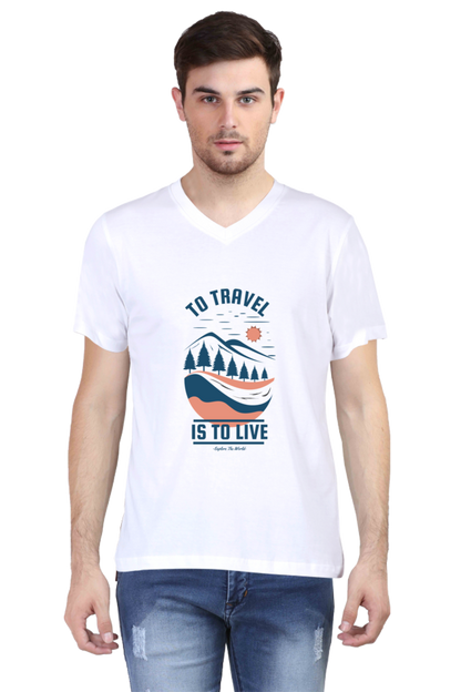 Men's Adventure V Neck T-Shirt - travel