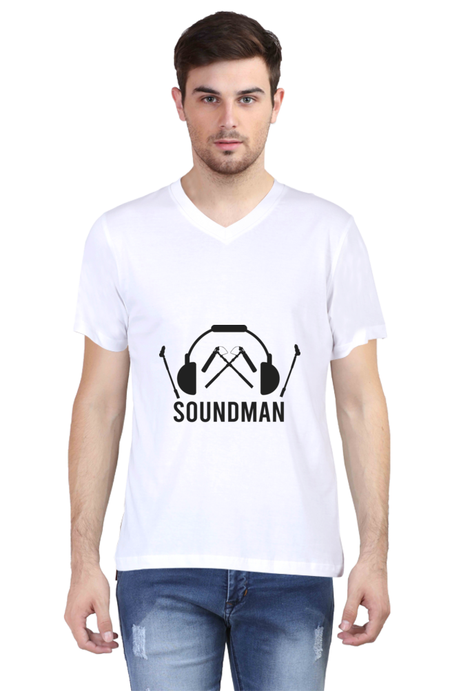 Men's V Neck T-Shirt - Soundman