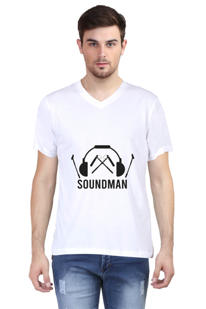 Men's V Neck T-Shirt - Soundman
