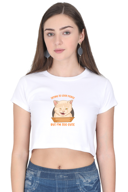 Women Funny & Queen SVG Crop Top - Fierce