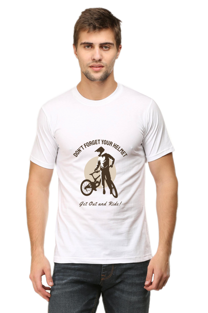Men's Rider Cotton Round Neck T-Shirt - helmet