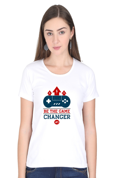 Women’s Round Neck Printed Gamer T-Shirts -  Changer
