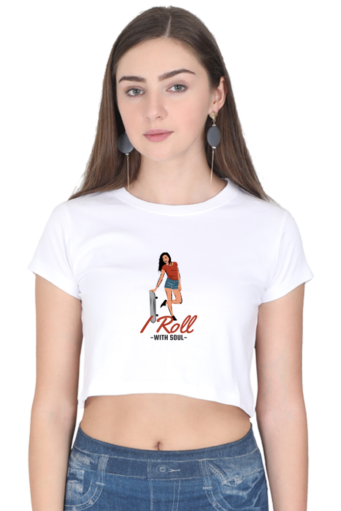 Women Skateboard Crop Top - Soul