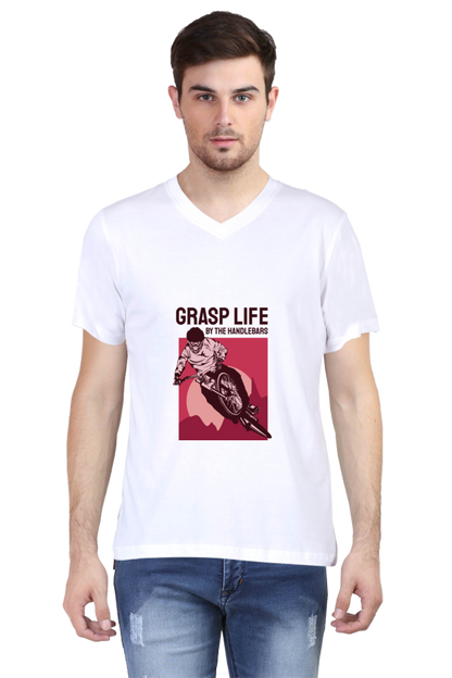 Men's Rider V Neck T-Shirt - grasp