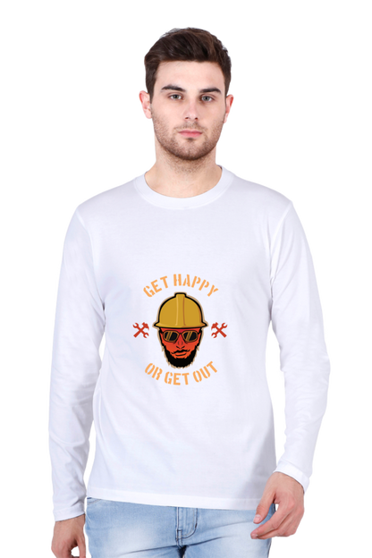 Men's Gardening Full sleeve T-Shirt - happy
