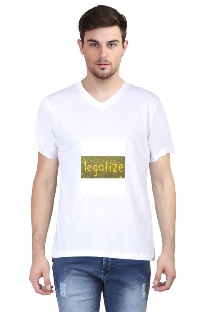 Men's V Neck T-Shirt - Legalize