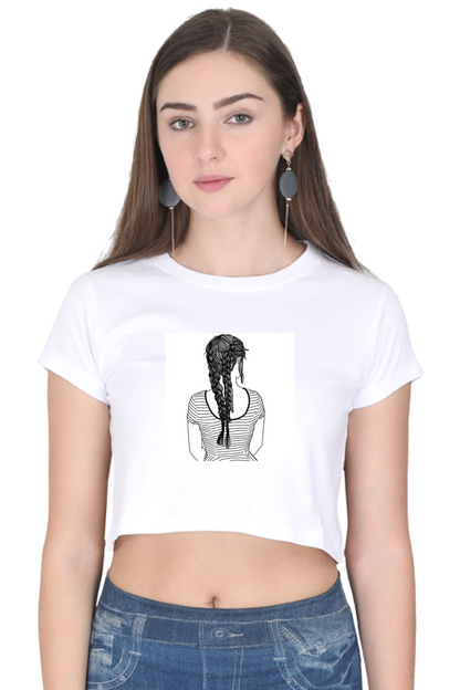 Women's Crop Top - girl with brads