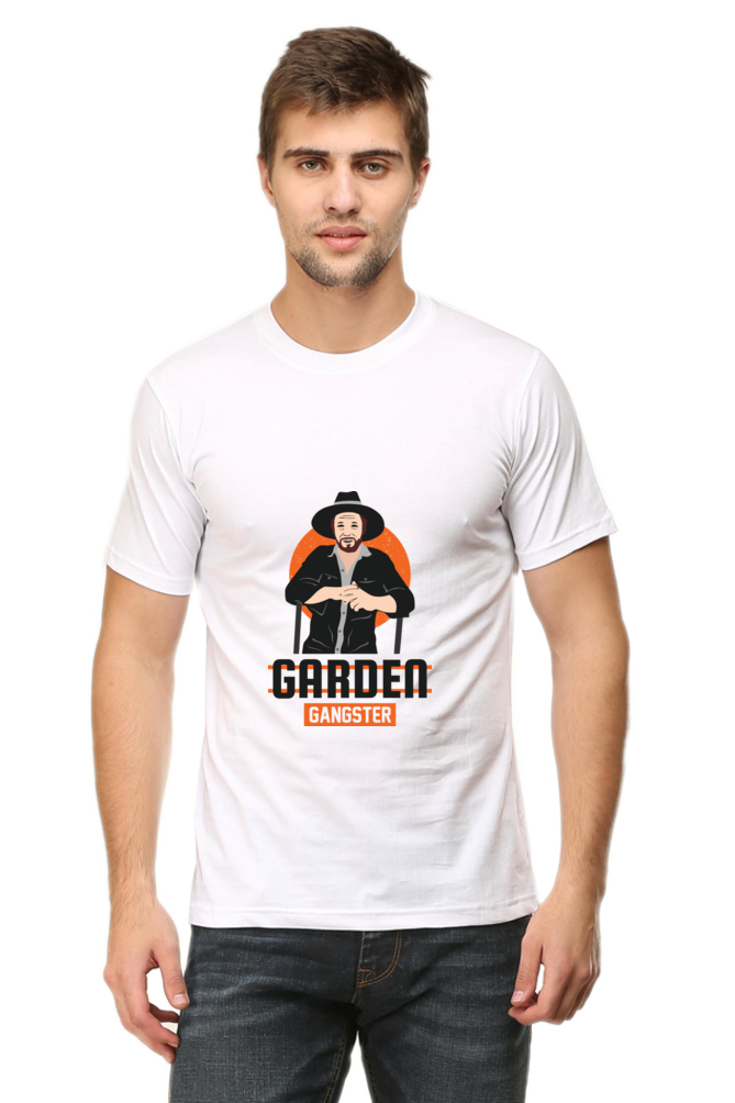 Men's Gardening Cotton Round Neck T-Shirt - gangster