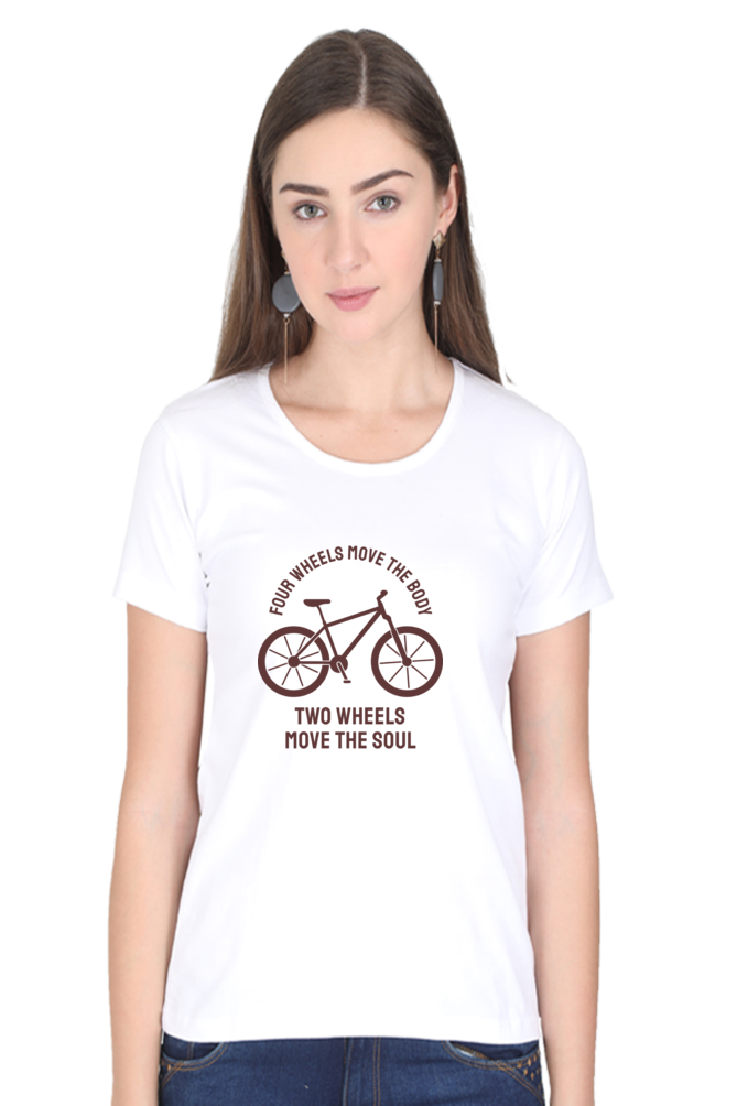 Women’s Round Neck Printed Rider T-Shirts -  move body
