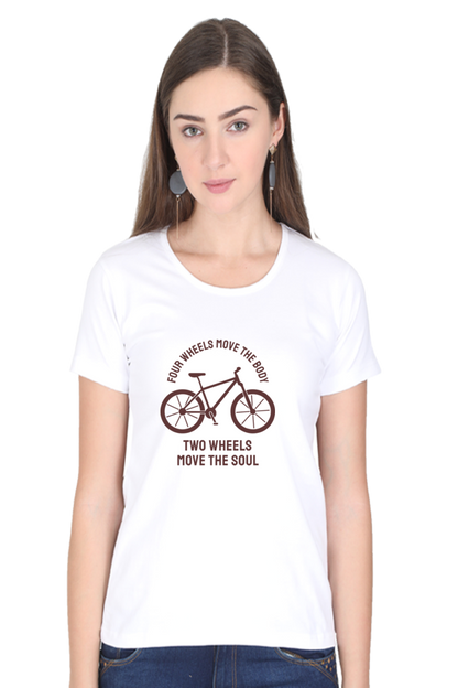 Women’s Round Neck Printed Rider T-Shirts -  move body