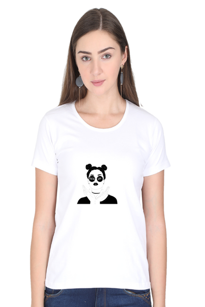 Women’s Round Neck Printed Minimalistic T-Shirts -  Fuck off