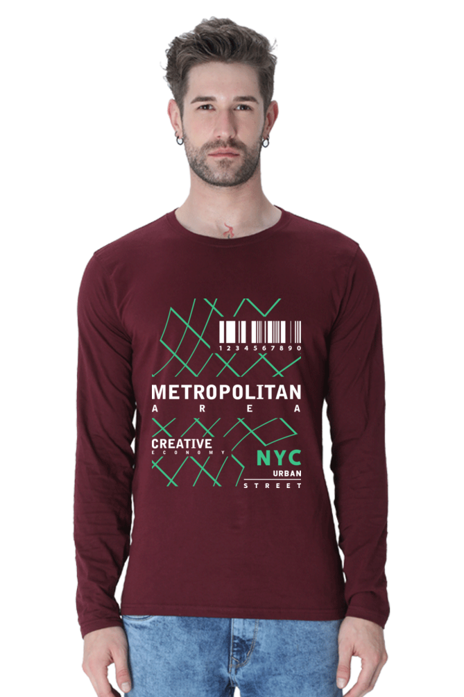 Men’s Full Sleeve - T Shirt -  Metropolitan