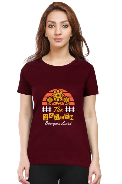 Women’s Round Neck Printed Gardening T-Shirts - everyone