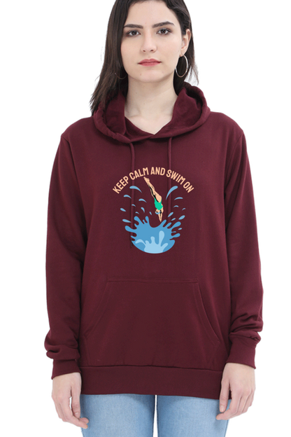 Women's Swimming Sweatshirts Hoodie - Swim On