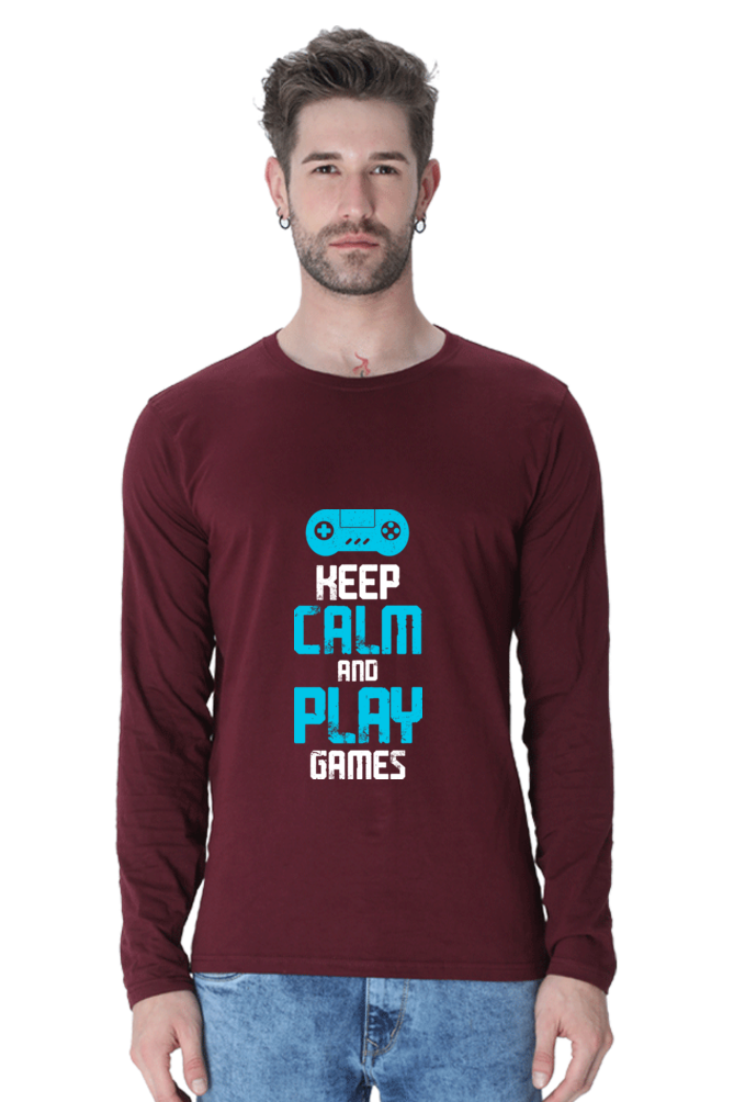 Men’s  Gamer Full Sleeve - T Shirt - Calm