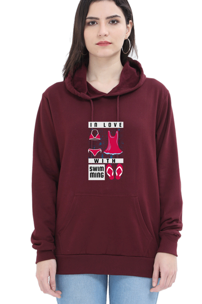 Women's Swimming Sweatshirts Hoodie - In Love