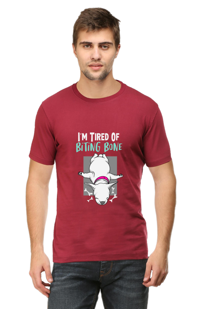 Men's Funny & Queen SVG Round Neck T-Shirt - biting