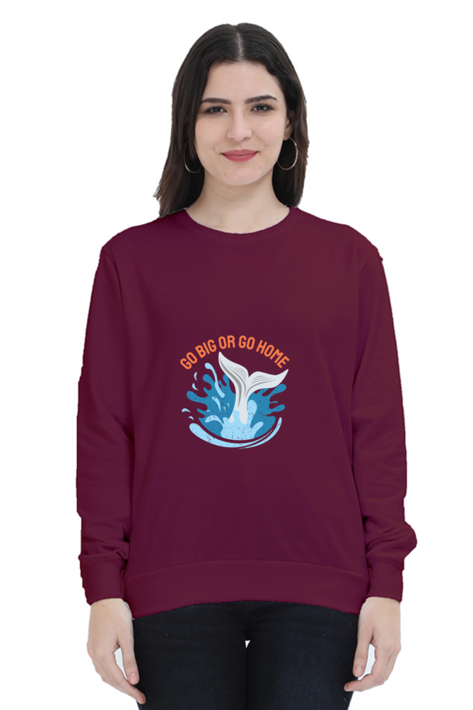 Women Swimming Sweatshirt - Go Home