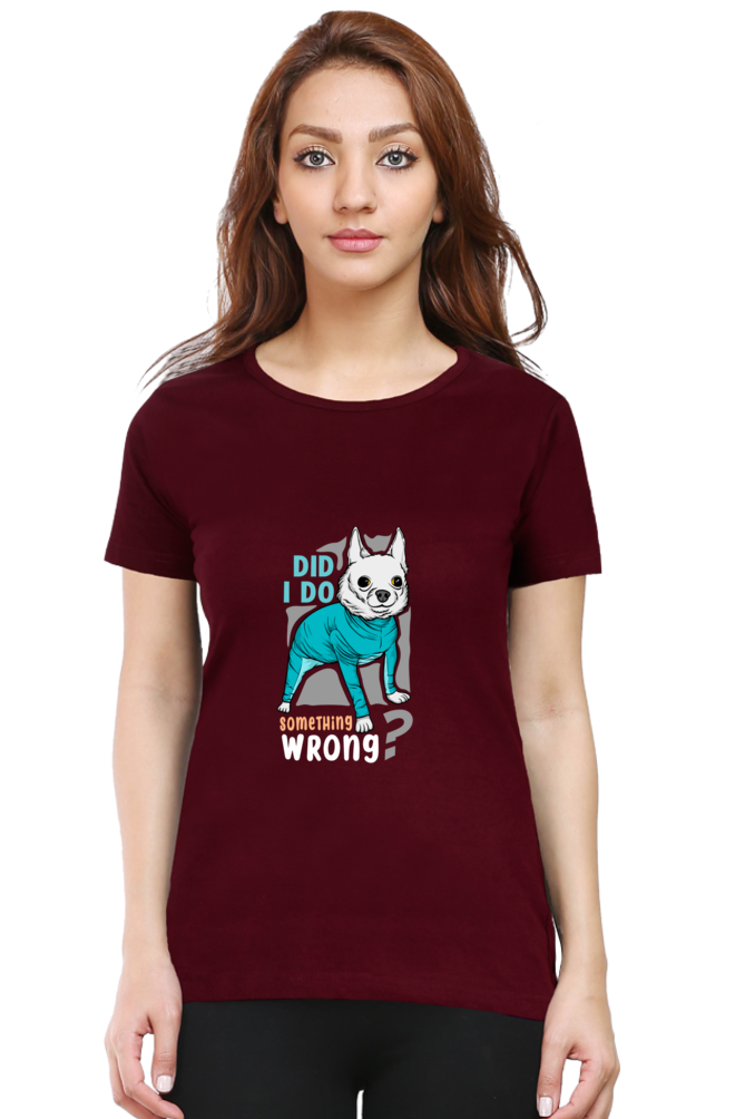 Women’s Round Neck Printed Funny & Queen SVG T-Shirts -  wrong