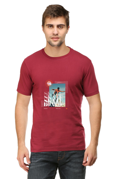 Skateboarding Unisex Cotton Round Neck T-shirt