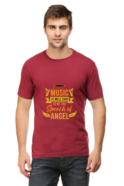Music Unisex Cotton Round Neck T-shirt - Speech of Angle