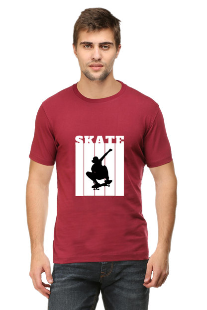 Skateboarding Unisex Cotton Round Neck T-shirt