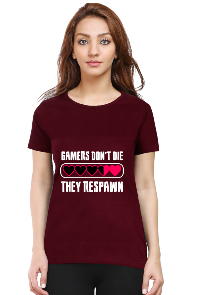 Women’s Round Neck Printed Gamer T-Shirts -  Respawn