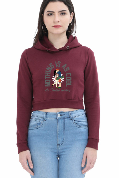 Women Skateboard Crop Hoodies - Cool