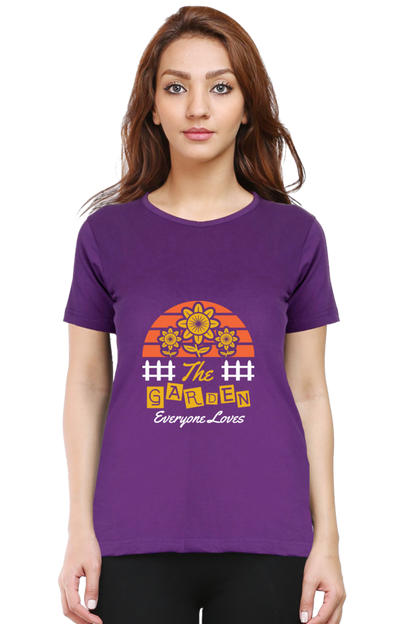 Women’s Round Neck Printed Gardening T-Shirts - everyone