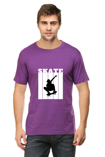 Skateboarding Unisex Cotton Round Neck T-shirt