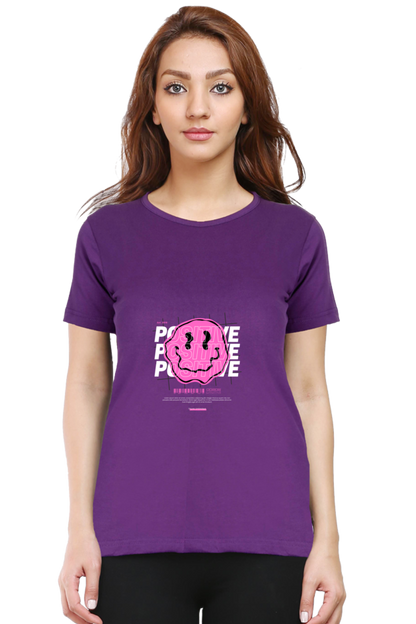 Women’s Round Neck Stones T-Shirts - Positive