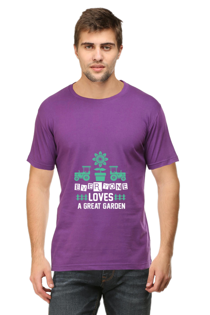 Men's Gardening Cotton Round Neck T-Shirt - great