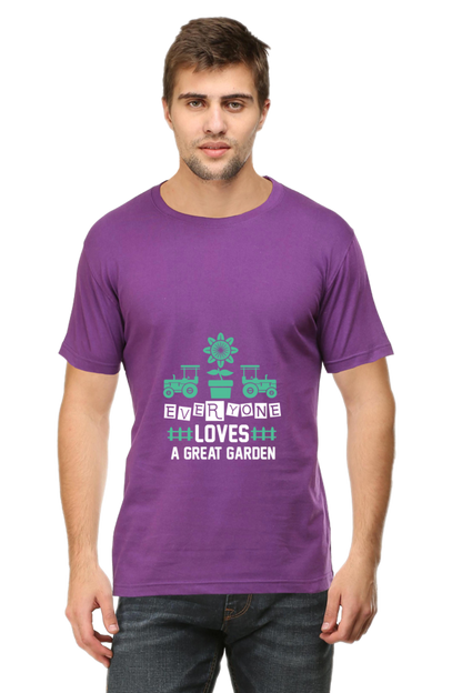 Men's Gardening Cotton Round Neck T-Shirt - great