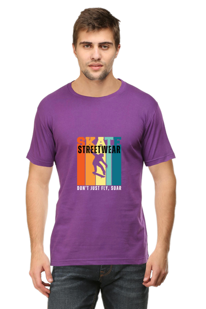 Skateboarding Unisex Cotton Round Neck T-shirt