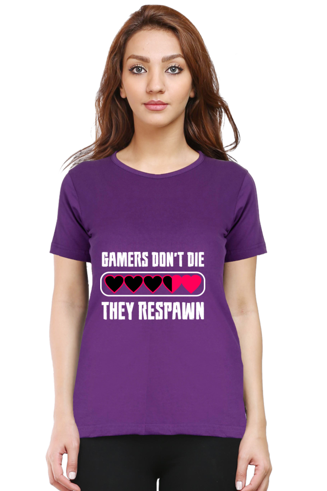 Women’s Round Neck Printed Gamer T-Shirts -  Respawn