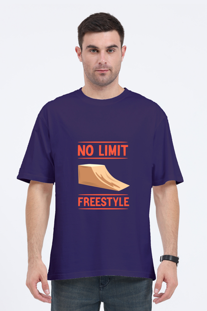 Men Skateboard Oversized Classic T Shirt  - Freestyle