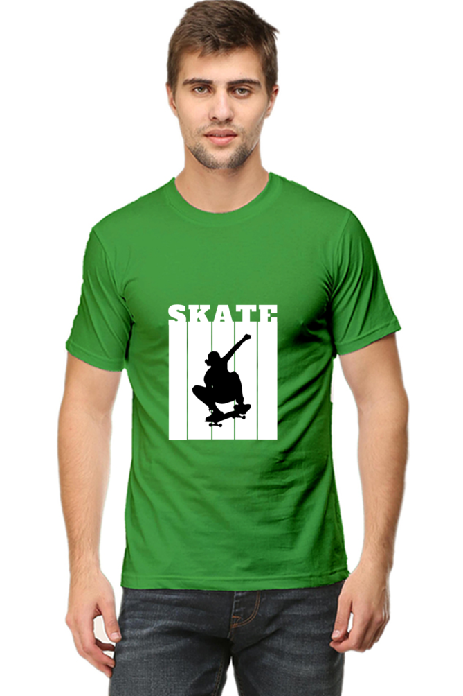 Skateboarding Unisex Cotton Round Neck T-shirt